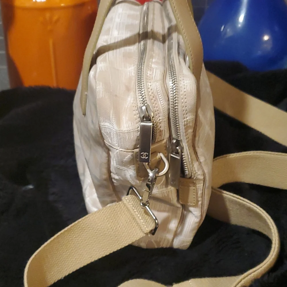 Chanel Bag Travel Line Top Handle Plush Sholder Strap